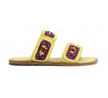 (image for) Acquisto Crochet and beads two-bands sandal F08171824-0241